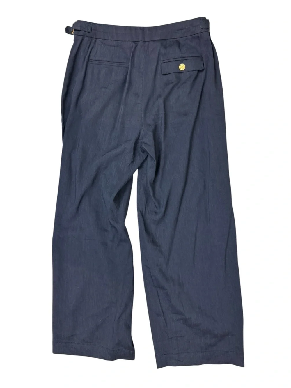 J Crew Side Tab Trouser in Italian Linen Blend sz 10 Navy